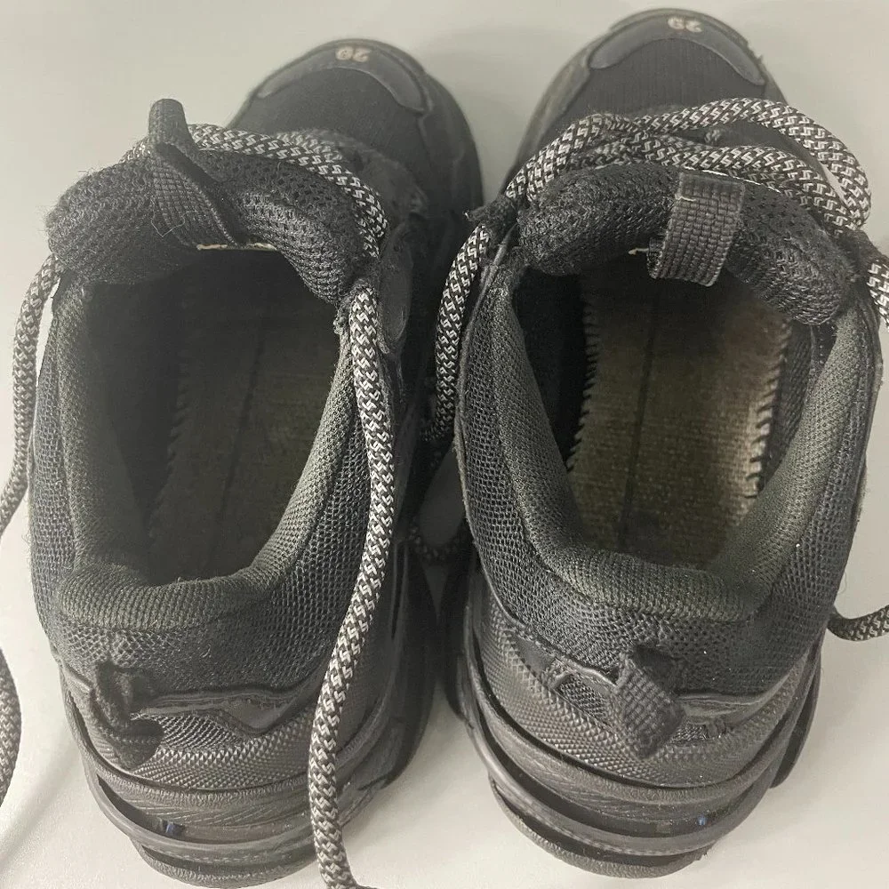 Balenciaga Triple S Kid's Black Polyurethane Wedge Trainer Sneakers, 29 - Picture 10 of 14